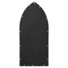 Aghana Digitals Rustic Beige Gothic Arch Wall Mirror, 27.6x11.8in Iron & Glass Indoor Decor with - 4 of 4
