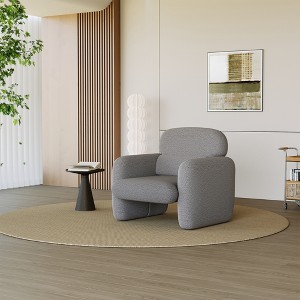 A modern accent chair with a wooden frame, a comfortable reading armchair for living rooms, bedrooms, apartments and corners - 1 of 4