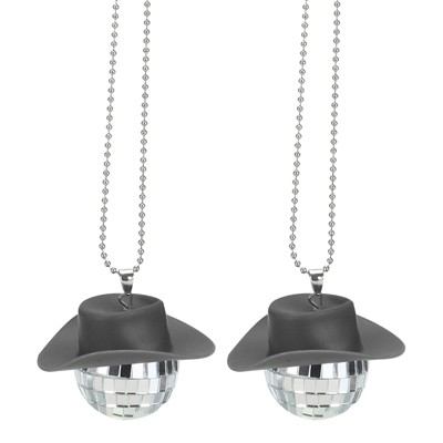 Unique Bargains Shiny Surface Ornament Car Party Accessory Hanging Disco Ball 2 Pcs
