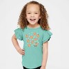 The Juniper Shop SmileyWorld Pumpkin Collage Daisies Flutter Sleeve Tee - 2 of 4