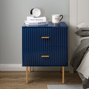 Ceandro Contemporary Classic 2 Drawer Nightstand|ARTFUL LIVING DESIGN-WHITE - 1 of 4