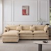 GDFStudio Kingsley Modern 3-Seat Chenille Upholstered L-Shape Modular Sectional Sofa - 2 of 4