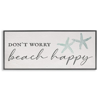 Stupell Industries Don't Worry Beach Happy, 24" x 10"