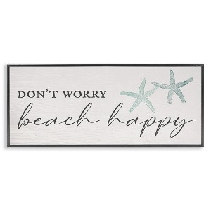 Stupell Industries Don't Worry Beach Happy, 24" x 10" - 1 of 4