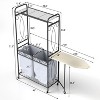 VYNXARIA Multi-Functional Laundry Hamper Organizer with Hanging Rail and Storage Shelf,Rolling Laundry Cart with Wheels - 4 of 4