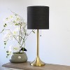 Tapered Desk Lamp with Fabric Drum Shade Black - Simple Designs - image 4 of 4