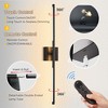 YANSUN 2-Light Black Dimmable Integrated LED Wall Sconce with Remote Control for Living Room and Bedroom or Hallway (2-Pack) - 2 of 4