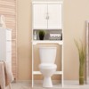 Tangkula Over the Toilet Storage Rack Bathroom Space Saver Cabinet W/ Double Doors - 2 of 4