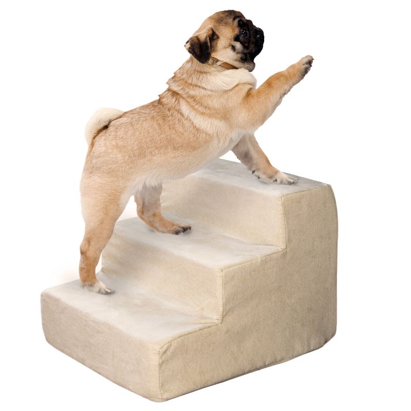 Pet Adobe 3-Tier High-Density Foam Pet Steps with Removable Slipcover - Tan, 2 of 7
