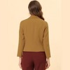 INSPIRE CHIC Women's Open Front Office Long Sleeve Lightweight Printed Floral Crop Suit Blazer - 4 of 4