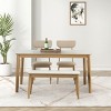 Modern 6-Piece Dining Set with Bench and 4 Upholstered Chairs, Rectangular Table Set for Kitchen or Dining Room – The Pop Home - 3 of 4