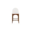 Meridian Furniture,Waldorf Cream Boucle Fabric Stool - 3 of 4