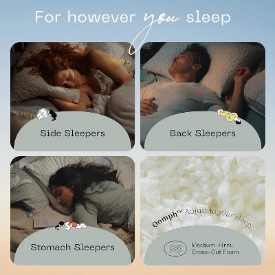 Coop Home Goods Original Memory Foam Pillow Refill, Medium Density- 1/2LB - Extra Oomph - GREENGUARD Gold and CertiPUR-US certified