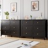 Bedroom drawer storage cabinet, modern wooden TV console, suitable for living rooms, entryways, and hallways - 3 of 4