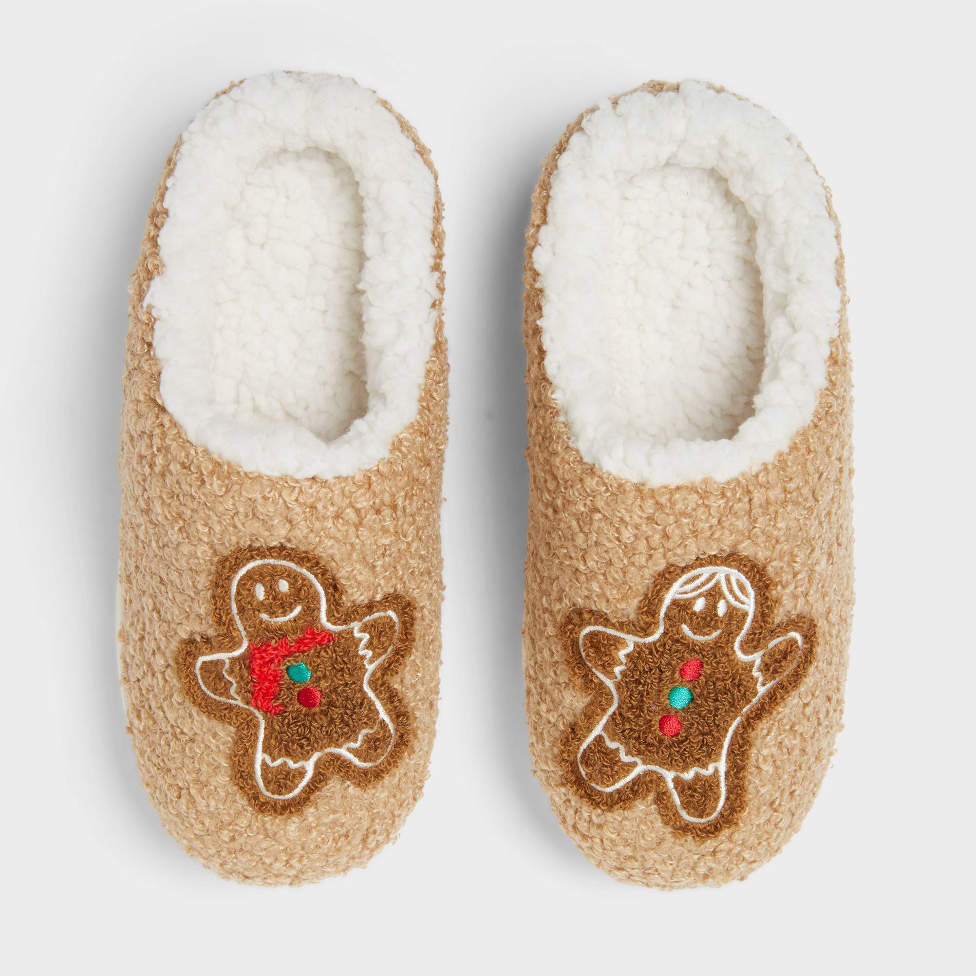 Kids' Gingerbread Scuff Slippers - Wondershop™ Camel