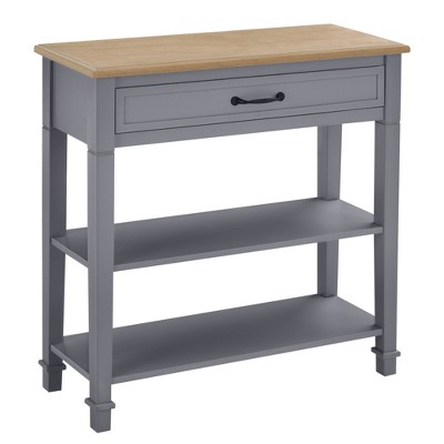 Modern Style Console Table with Drawer and Shelves, Sofa Entry Hallway Table