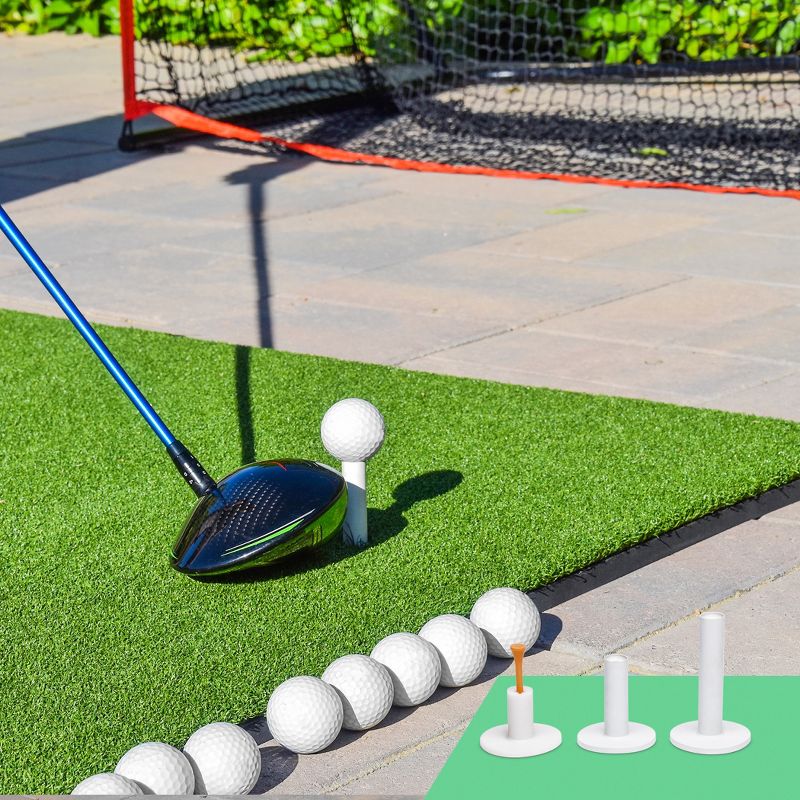 GoSports Golf Hitting Mat PRO Artificial Turf Mat for Indoor/Outdoor Practice Includes 3 Rubber Tees - 5 ft x 4 ft, 2 of 6