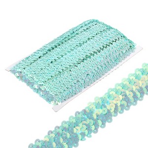 Unique Bargains Waterproof Flat Elastic Crafts Sewing Dress Sequins Trim Ribbon - 1 of 4