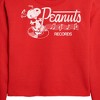 - Peanuts - Records Dancing Snoopy Cropped Long Sleeve Crew Neck Sweatshirt - 2 of 4