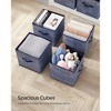 SONGMICS Storage Cubes Non-Woven Fabric Bins with Double Handles Set of 6 Closet Organizers for Shelves Foldable for Clothes - image 4 of 4