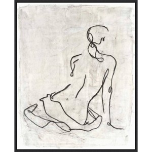 23" x 28" Embellished Gestural Contour I by Ethan Harper - Amanti Art: Modern Vertical Lithograph - 1 of 4