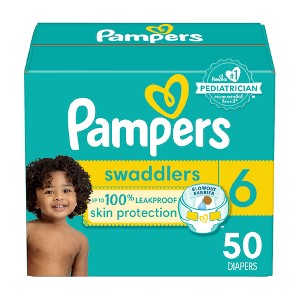 Pampers Swaddlers Soft Sensitive Skin Baby Diapers - (Select Size and Count) - 1 of 4