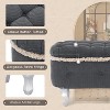 Airsurfer 29.5'' Storage Benches, End of Bed Bench with Button-Tufted, Window Bench with Fringe, Footboard Bench for Bedroom,Entryway,Cloakroom - 4 of 4