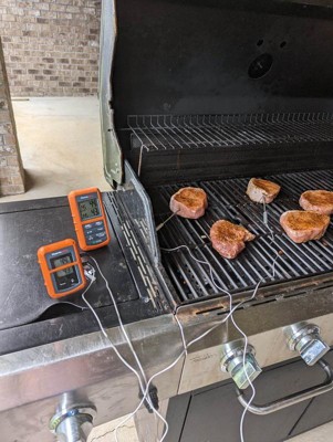 Thermopro Tp08bw Remote Meat Thermometer Digital Grill Smoker Bbq  Thermometer With Two Probes In Orange : Target