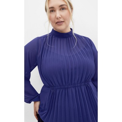 Women's Plus Size Cross Lane Shirt - ink | CITY CHIC