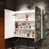 Famapy White Anti-Fog Mirror Bathroom Medicine Cabinet Wall Mount Cabinet With 3-Color LED Lights - 4 of 4