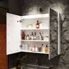 Famapy White Anti-Fog Mirror Bathroom Medicine Cabinet Wall Mount Cabinet With 3-Color LED Lights - image 4 of 4