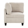 Modern Living Room Furniture Beige Corner Seat with Storage Corduroy Fabric Upholstery 1pc Modular piece - 2 of 4