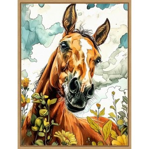 Amanti Art Horse Sky by Justyna Jaszke Framed Canvas Wall Art - 1 of 4