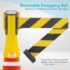 Pyle Retractable Emergency Traffic Cone Belt PCNTP16 - 10ft Yellow Warning Barrier - 2 of 4