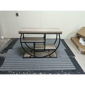 Coucheta Industrial Narrow Console Table with 4 Storage Shelves, Slim Entryway Table with Half-Circle Base for Living Room Hallway - 1 of 1