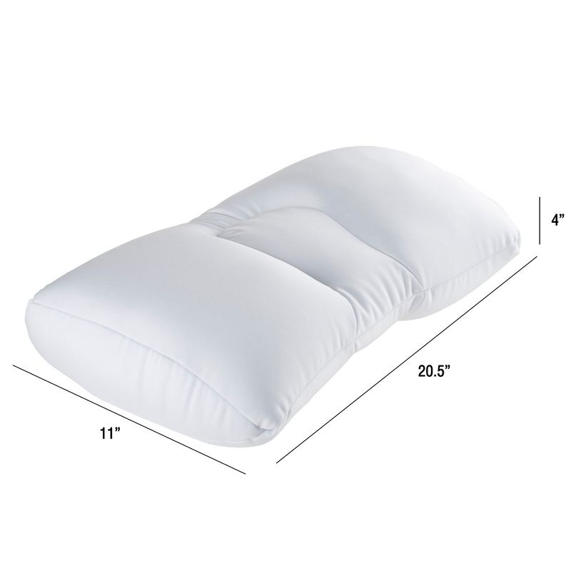 Microbead Pillow - Moldable and Temperature Regulating Cushion - Supports Head, Neck, and Shoulders for Restful Sleeping and Travel by Remedy (White), 3 of 6