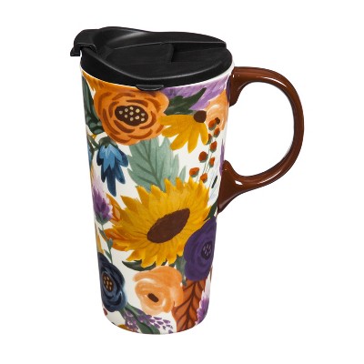 Evergreen Ceramic Travel Cup With Box, Desert Cacti Floral- 17 Oz Travel  Cup With Leakproof Lid : Target