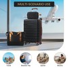3 Piece Luggage Set, ABS Hardshell Suitcase Set with TSA Lock, Spinner Wheels, 20 Inch Durable Carry On Luggage Set - 3 of 4