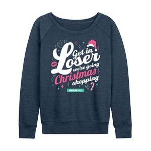 Women's - Mean Girls - Get In Loser Lightweight French Terry Wide Neck Long Sleeve Shirt - 1 of 4