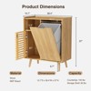 Storage Cabinet with Slatted Door & Hidden Laundry Basket/Tilt Out 10 Gallon Trash Can - 2 of 4