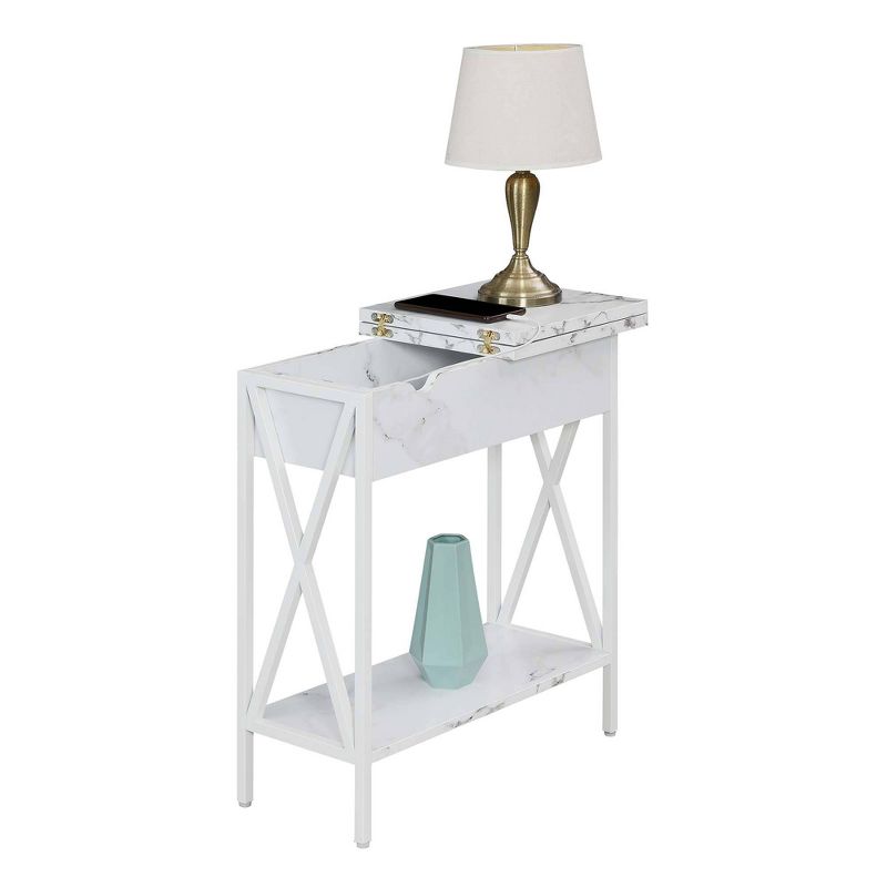 Tucson Flip Top End Table with Charging Station and Shelf - Breighton Home, 6 of 11