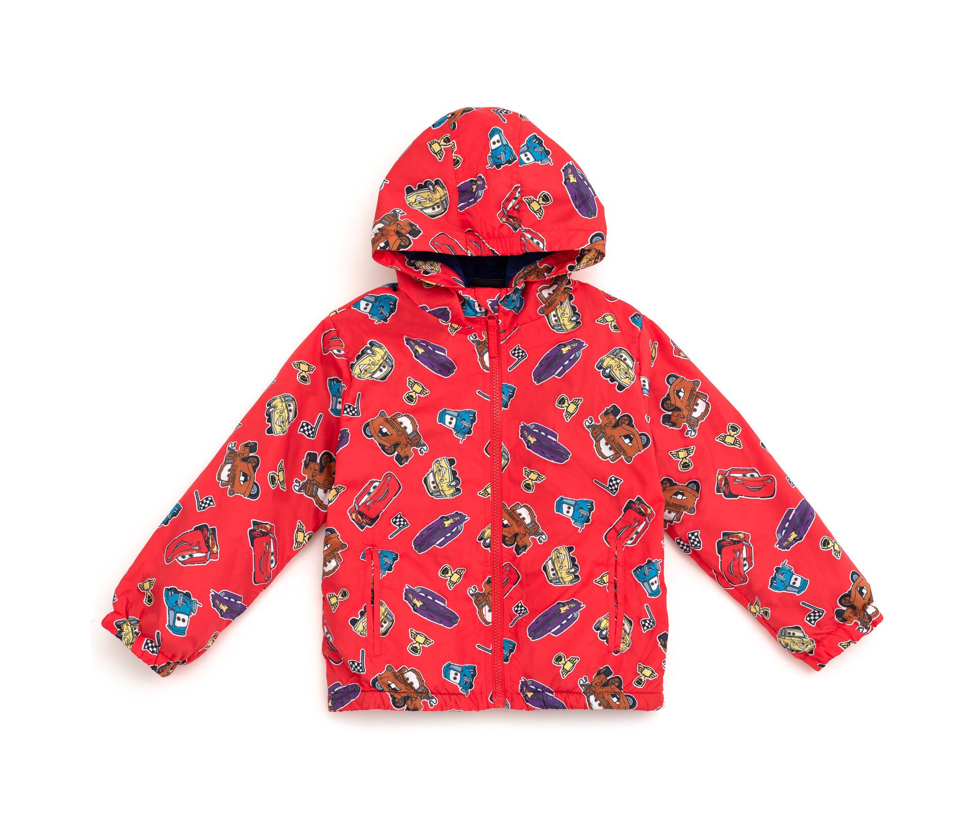 Disney Cars Little Boys Zip Up Waterproof Hooded Rain Jacket Coat Red 6