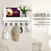 LunaLulinlk Key Holder for Wall, Dinosam Mail Organizer Wall Mount with 5 Key Hook and Mail Holder, Designer Key Rack Suitable White - 4 of 4