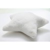 16.5"x16.5" Indoor Christmas 'Fur Star' Square Throw Pillow Off White - Pillow Perfect - 2 of 4