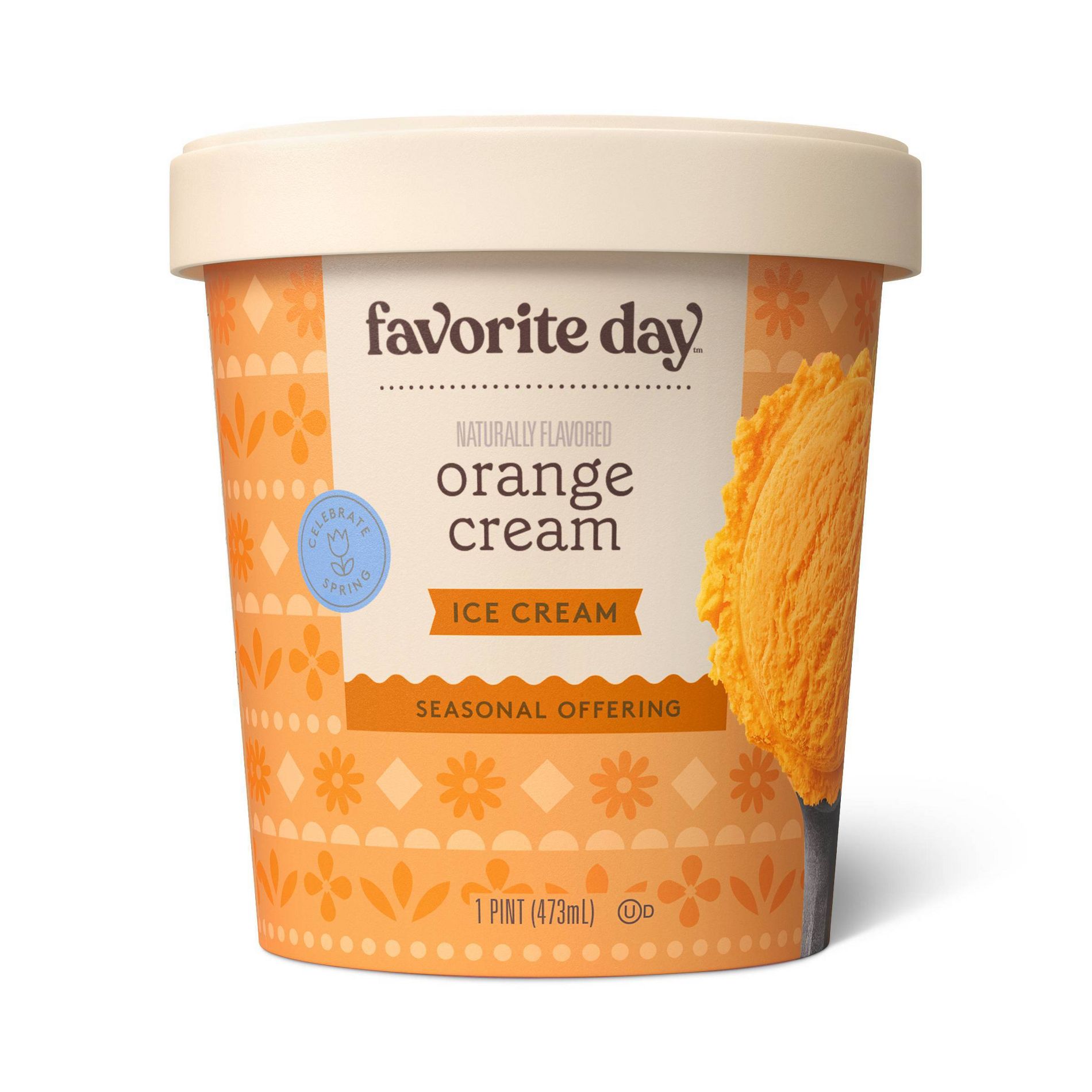 Orange Cream Ice Cream - 16oz - Favorite Day™