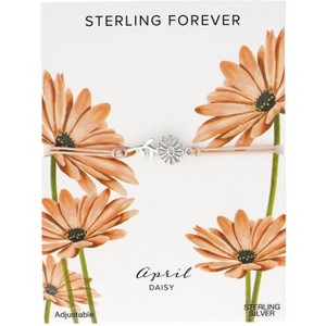 SHINE by Sterling Forever Sterling Silver Birth Flower Bolo Bracelet - 1 of 2