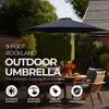 Four Seasons Courtyard Rockland 9 Foot Market Patio Table Umbrella with Aluminum Pole for Outdoor Space, Garden, Deck, and Porch, Navy Blue - 2 of 4