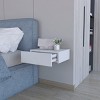 INFURNIC Nightstands Wall Mounted Floating Nightstand with Drawer and Spacious Storage for Home Organization, White, 15.7"*13.4"*5.1" - 3 of 4