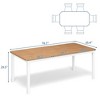 78'' Large Industrial Dining Table for 6 with Heavy Duty Metal Legs & Chamfer Corner for Dining Room, Kitchen and Living Room - 2 of 4