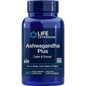 Ashwagandha Plus Calm & Focus by Life Extension  -  60 VegCap - 1 of 2